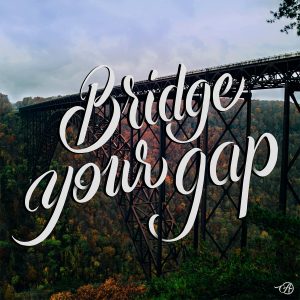 Lettering-bridge your gap-anthony-arnaud